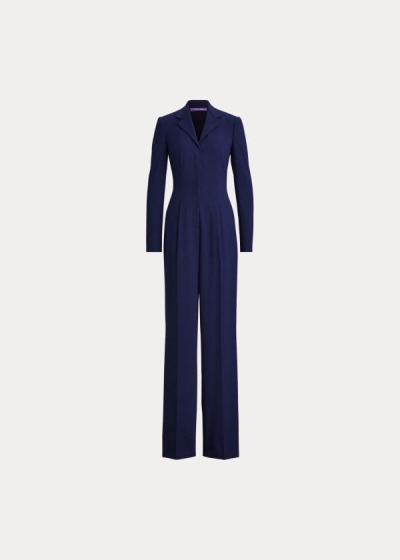 Ralph Lauren Carney Wool Crepe Jumpsuit Dame Danmark (CUFKO3968)